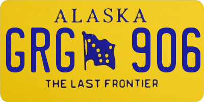 AK license plate GRG906