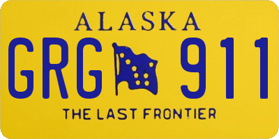 AK license plate GRG911