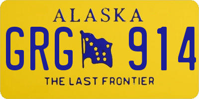 AK license plate GRG914
