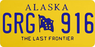 AK license plate GRG916