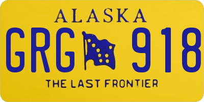 AK license plate GRG918