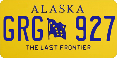 AK license plate GRG927