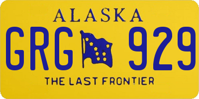AK license plate GRG929