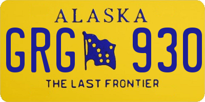 AK license plate GRG930