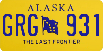 AK license plate GRG931
