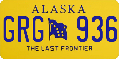 AK license plate GRG936