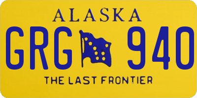 AK license plate GRG940