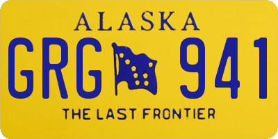 AK license plate GRG941