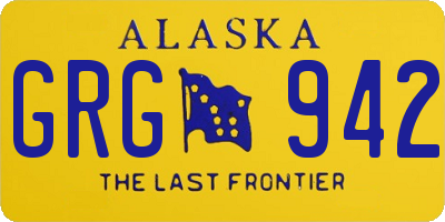 AK license plate GRG942