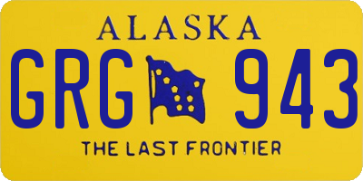 AK license plate GRG943
