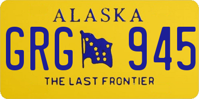 AK license plate GRG945