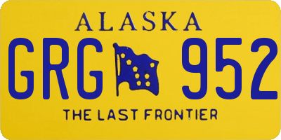 AK license plate GRG952