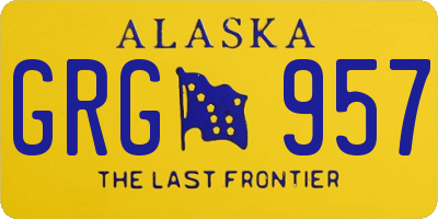 AK license plate GRG957