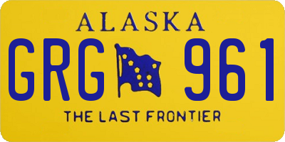 AK license plate GRG961