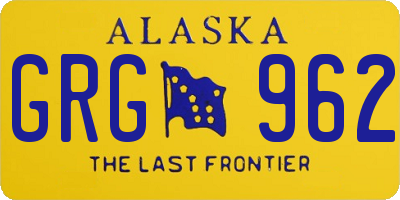 AK license plate GRG962