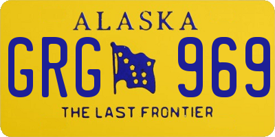 AK license plate GRG969