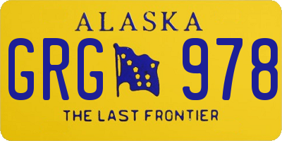 AK license plate GRG978
