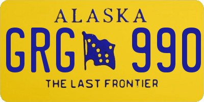 AK license plate GRG990