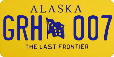 AK license plate GRH007