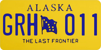 AK license plate GRH011