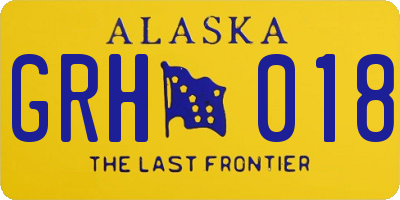 AK license plate GRH018