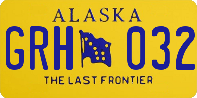 AK license plate GRH032