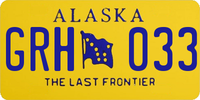 AK license plate GRH033