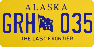 AK license plate GRH035