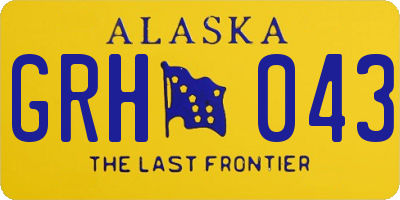 AK license plate GRH043