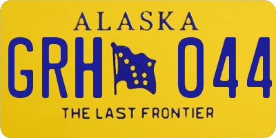 AK license plate GRH044