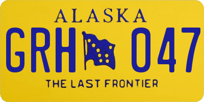 AK license plate GRH047