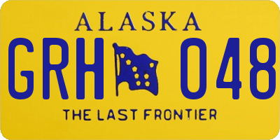 AK license plate GRH048