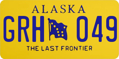 AK license plate GRH049
