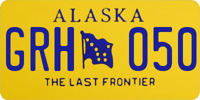 AK license plate GRH050