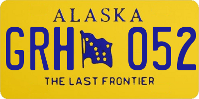 AK license plate GRH052