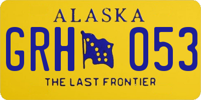 AK license plate GRH053