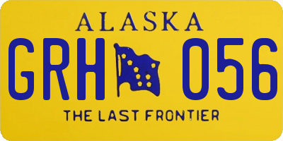 AK license plate GRH056