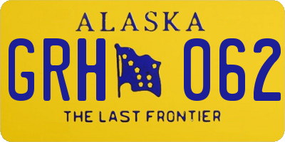 AK license plate GRH062