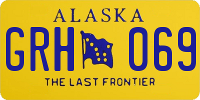 AK license plate GRH069