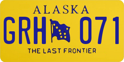 AK license plate GRH071