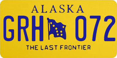 AK license plate GRH072