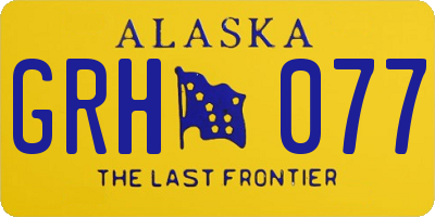 AK license plate GRH077