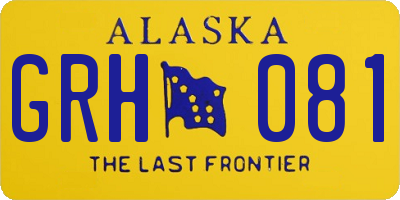 AK license plate GRH081