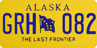 AK license plate GRH082