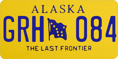 AK license plate GRH084