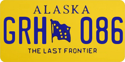 AK license plate GRH086