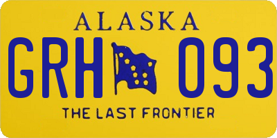 AK license plate GRH093