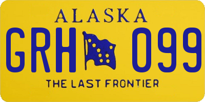 AK license plate GRH099