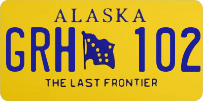 AK license plate GRH102