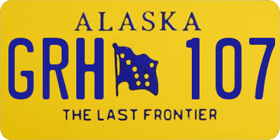AK license plate GRH107